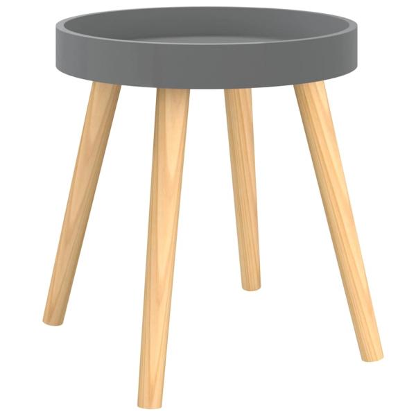 Beistelltisch Grau 38x38x40 cm Holzwerkstoff Massivholz Kiefer