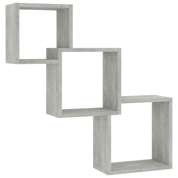 W?rfel-Wandregale Betongrau 68x15x68 cm Holzwerkstoff