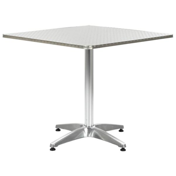 ARDEBO.de - Gartentisch Silbern 80x80x70 cm Aluminium