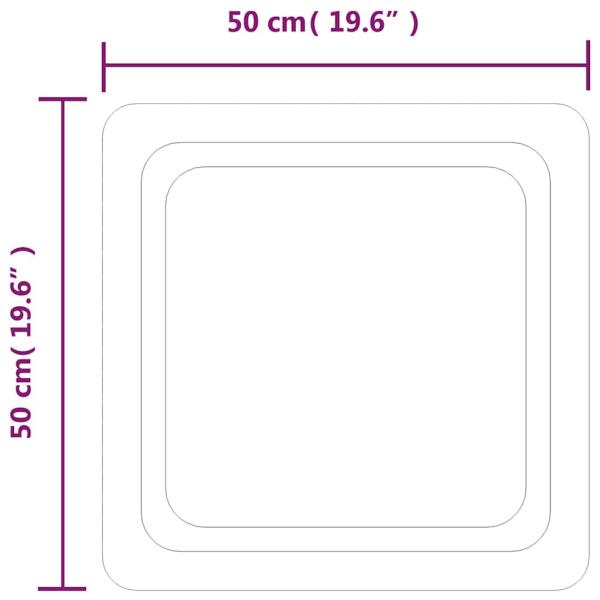 LED-Badspiegel 50x50 cm