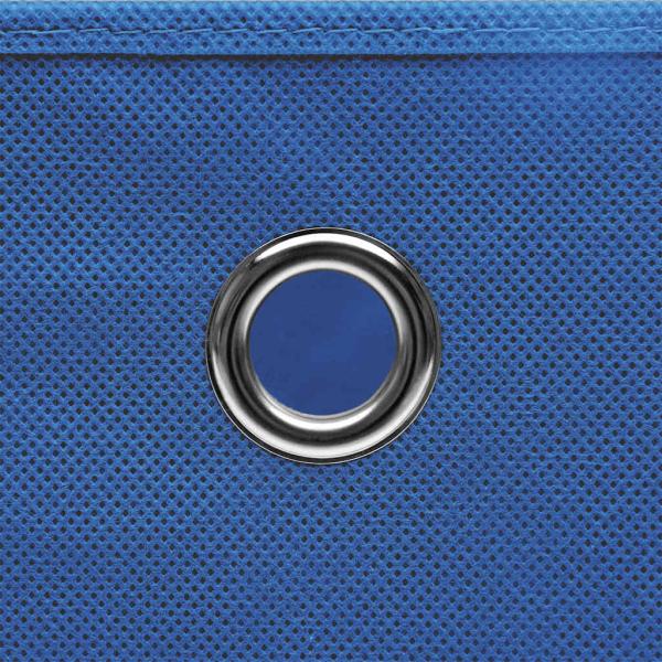 Aufbewahrungsboxen mit Deckeln 4 Stk. Blau 32x32x32 cm Stoff