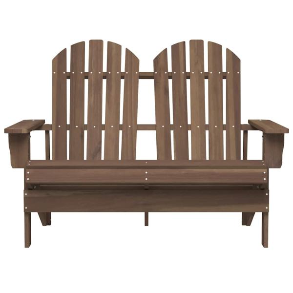 Adirondack-Gartenbank 2-Sitzer Massivholz Tanne Braun