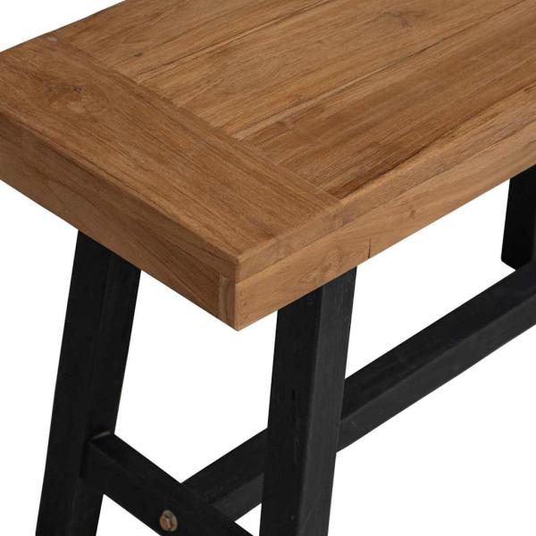 Bank 110 cm Massivholz Teak