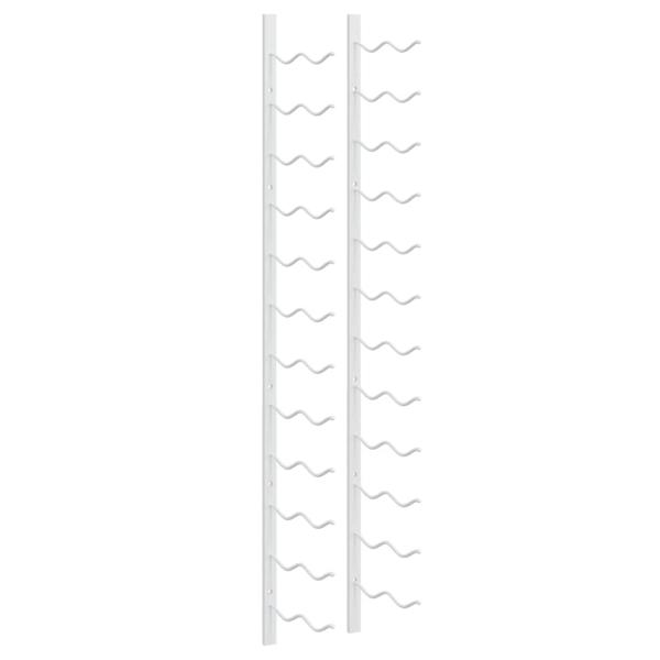 Wand-Weinregal für 24 Flaschen 2 Stk. Weiß Eisen