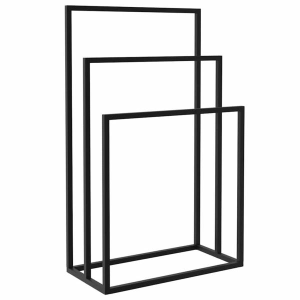 Handtuchständer Schwarz 48x24x79 cm Eisen
