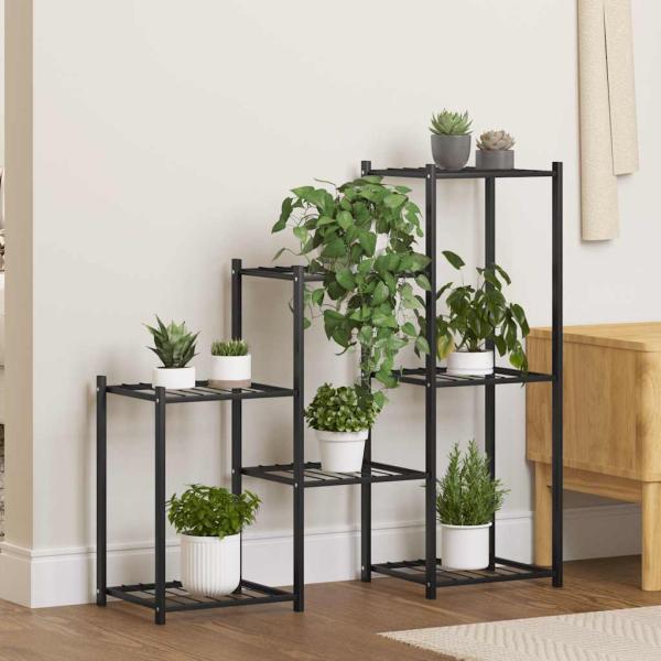 ARDEBO.de - Blumenständer 83x25x80 cm Schwarz Eisen