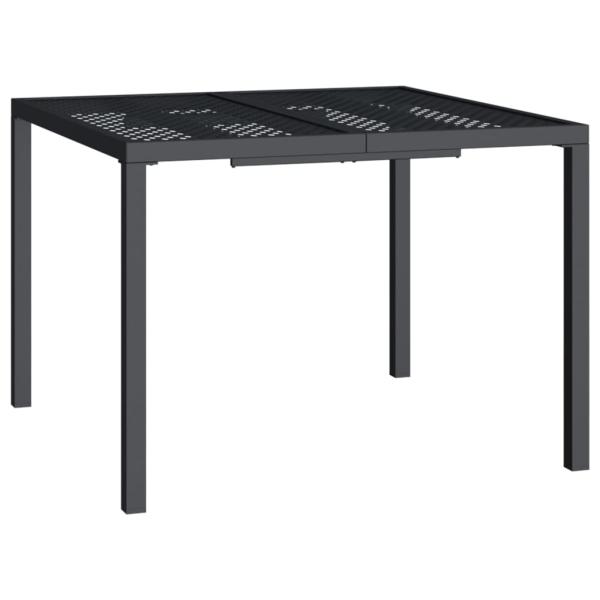 Gartentisch Anthrazit 100x100x72 cm Stahl