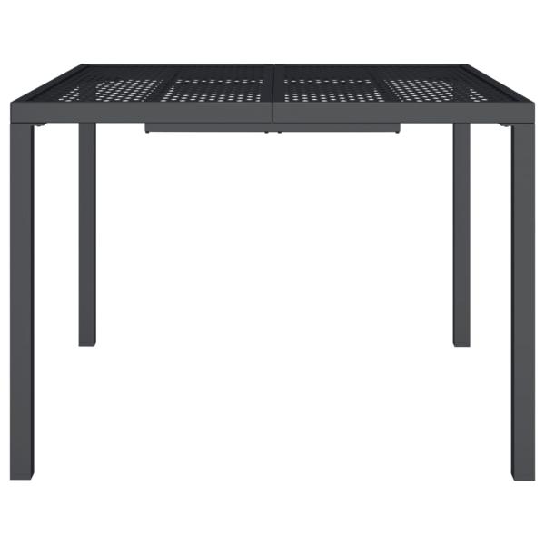 Gartentisch Anthrazit 100x100x72 cm Stahl