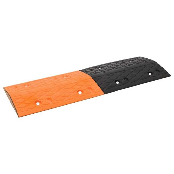 ARDEBO.de - Bodenschwelle Gelb & Schwarz 97x32,5x4 cm Gummi