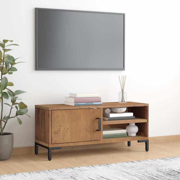 ARDEBO.de - TV-Schrank Braun 90x30x40 cm Massivholz Kiefer