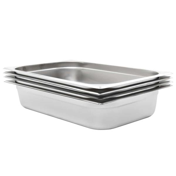 ARDEBO.de - Gastronormbehälter 4 Stk. GN 1/1 100 mm Edelstahl