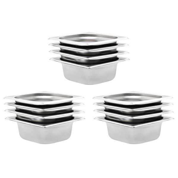 ARDEBO.de - Gastronormbehälter 12 Stk. GN 1/6 65 mm Edelstahl