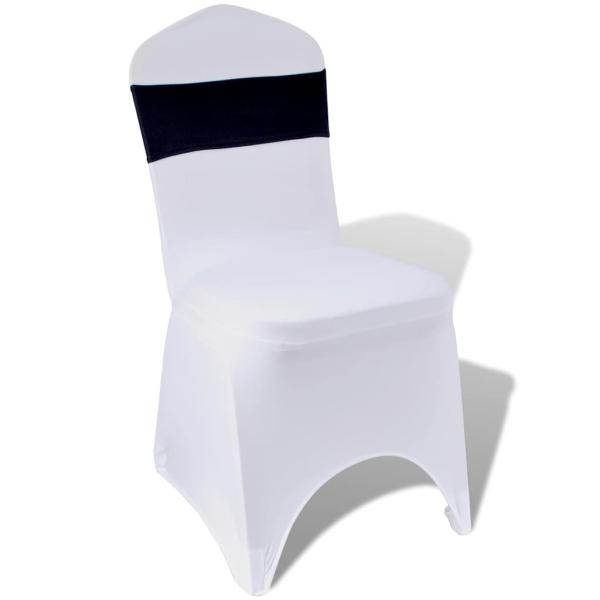 25 x Stuhlschleifen Stretch Schleifenbänder + Diamant Schnalle schwarz