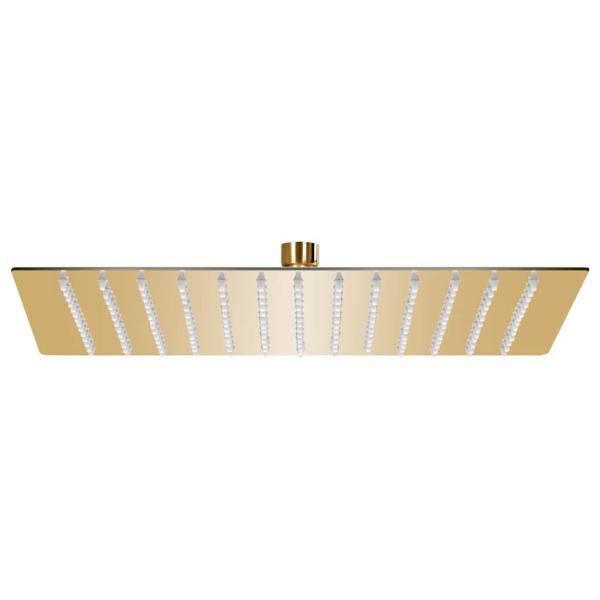 ARDEBO.de - Regenbrause Edelstahl 25x25 cm Quadrat Golden