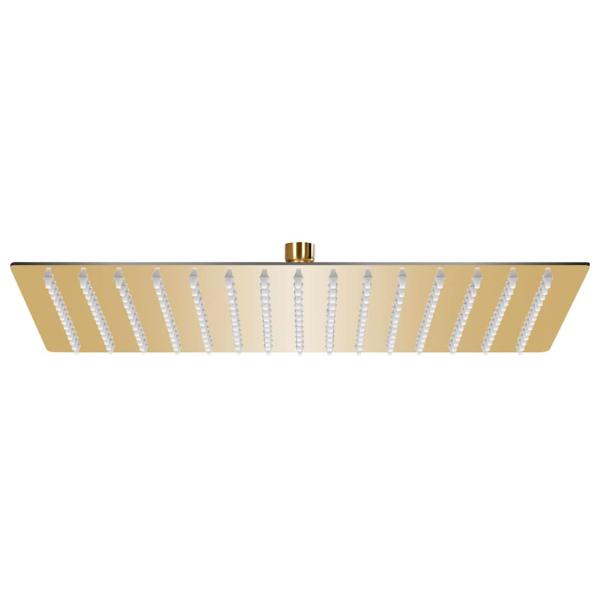 ARDEBO.de - Regenbrause Edelstahl 40x30 cm Rechteckig Golden