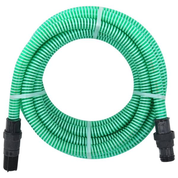 ARDEBO.de - Saugschlauch mit PVC-Anschlüssen Grün 1" 7 m PVC