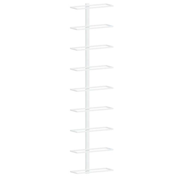 Wand-Weinregal für 9 Flaschen 2 Stk. Weiß Eisen
