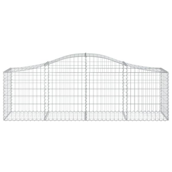 Gabione mit Hochbogen 200x50x60/80 cm Verzinktes Eisen