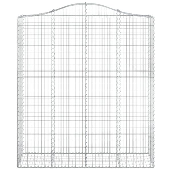 Gabione mit Hochbogen 200x50x220/240 cm Verzinktes Eisen