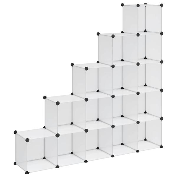 Regalsystem mit 15 Würfeln Transparent PP