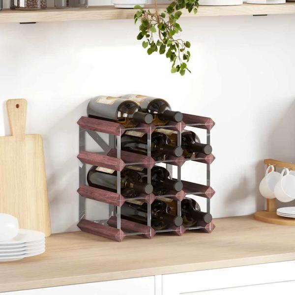 ARDEBO.de - Weinregal für 12 Flaschen Braun Massivholz Kiefer