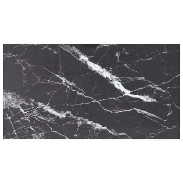 ARDEBO.de - Tischplatte Schwarz 120x65 cm 8 mm Hartglas in Marmoroptik