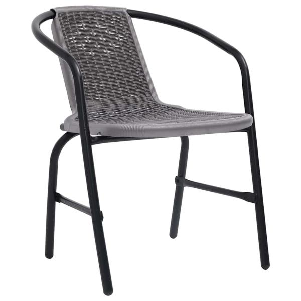 Gartenstühle 4 Stk. Rattan-Optik Kunststoff und Stahl 110 kg