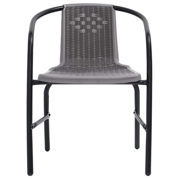 Gartenstühle 4 Stk. Rattan-Optik Kunststoff und Stahl 110 kg