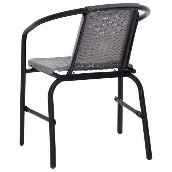 Gartenstühle 4 Stk. Rattan-Optik Kunststoff und Stahl 110 kg