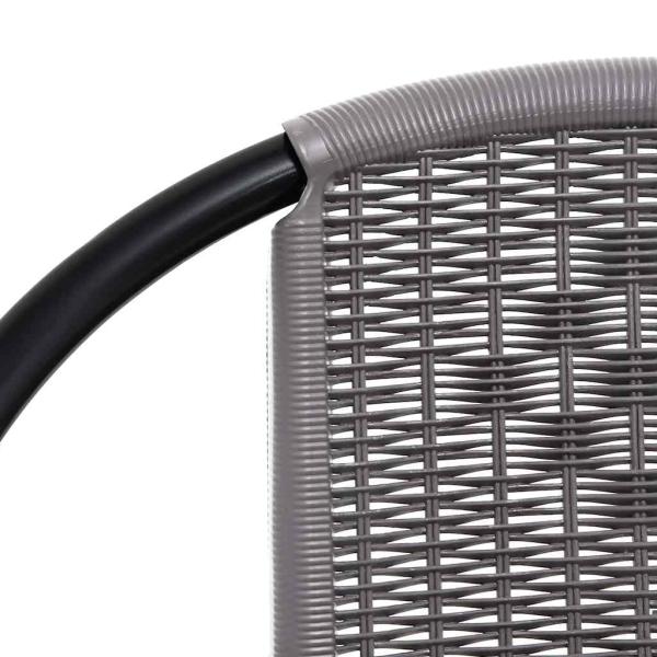 Gartenstühle 4 Stk. Rattan-Optik Kunststoff und Stahl 110 kg