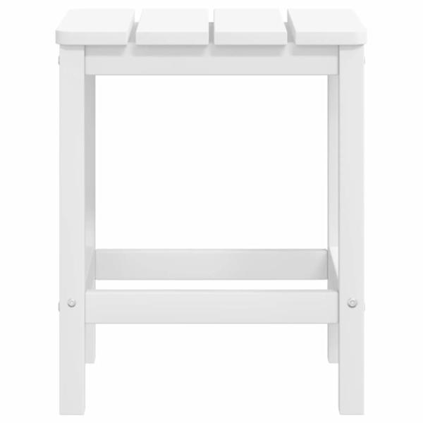 Adirondack-Gartenstühle mit Hocker & Tisch HDPE Weiß