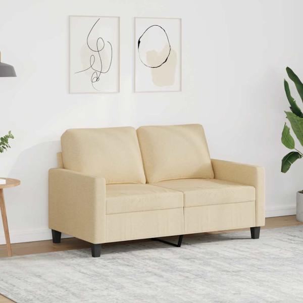 ARDEBO.de - 2-Sitzer-Sofa Creme 120 cm Stoff