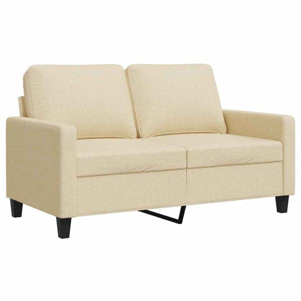 2-Sitzer-Sofa Creme 120 cm Stoff