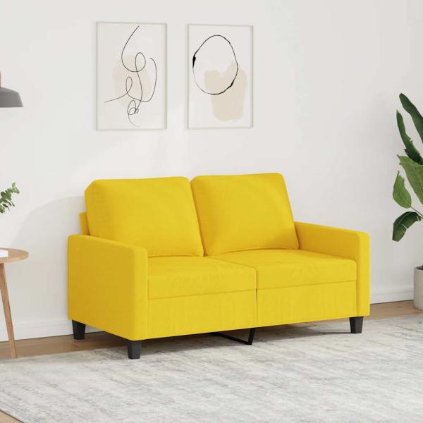ARDEBO.de - 2-Sitzer-Sofa Hellgelb 120 cm Stoff