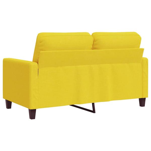 2-Sitzer-Sofa Hellgelb 120 cm Stoff