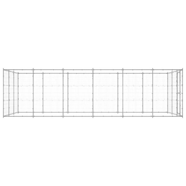 Outdoor-Hundezwinger Verzinkter Stahl 21,78 m²