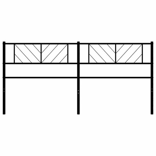 Ersatz-Kopfteil Metall Schwarz 200 cm