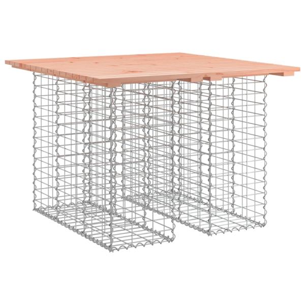 Gartentisch aus Gabionen 100x102x72 cm Massivholz Douglasie
