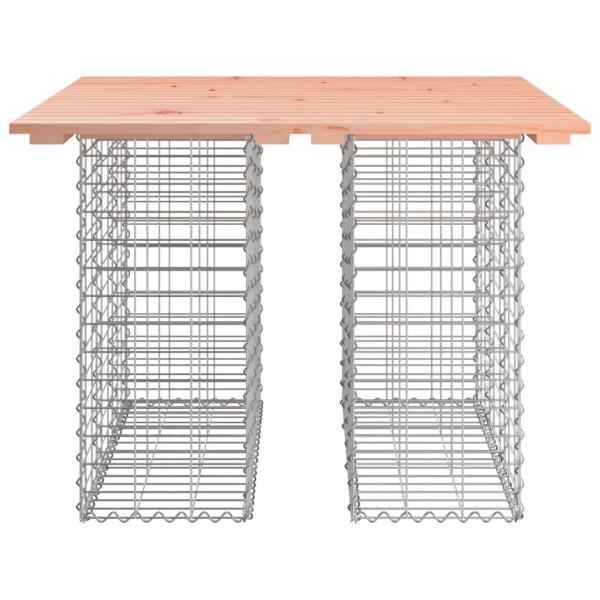 Gartentisch aus Gabionen 100x102x72 cm Massivholz Douglasie