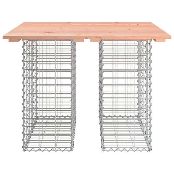 Gartentisch aus Gabionen 100x102x72 cm Massivholz Douglasie