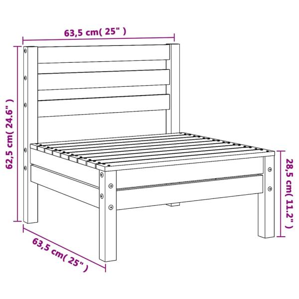 Garten-Mittelsofa Massivholz Kiefer