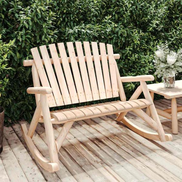 ARDEBO.de - Garten-Schaukelbank 2-Sitzer 123x96x102 cm Massivholz Fichte