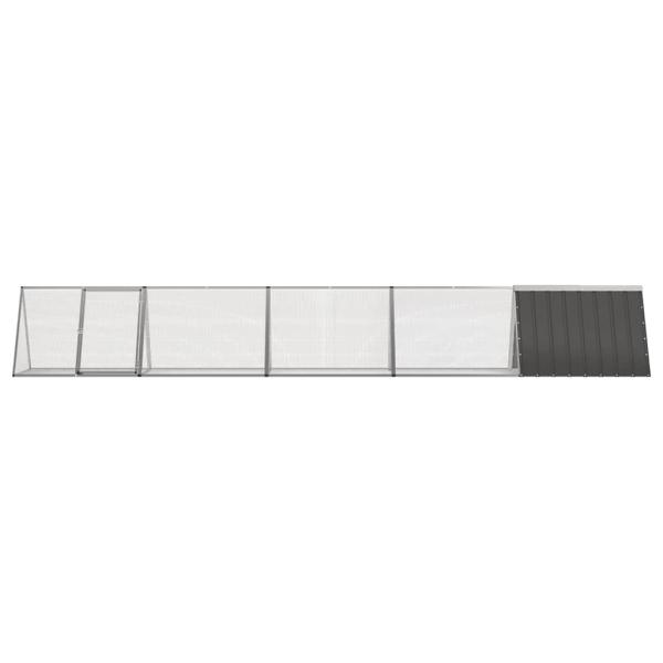 Kaninchenkäfig Anthrazit 504,5x80,5x71 cm Verzinkter Stahl