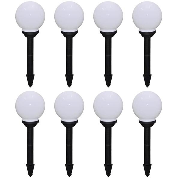 Wegeleuchten 8 Stk. LED 15 cm mit Erdspieß