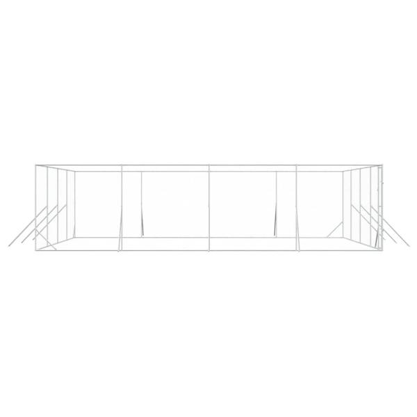 Outdoor-Hundezwinger Silbern 8x8x2 m Verzinkter Stahl