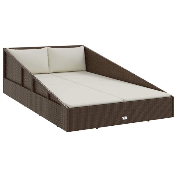 Gartenbett Braun 110x200 cm Poly Rattan