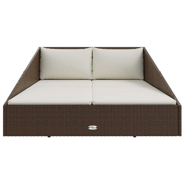 Gartenbett Braun 110x200 cm Poly Rattan