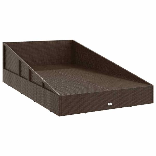 Gartenbett Braun 110x200 cm Poly Rattan