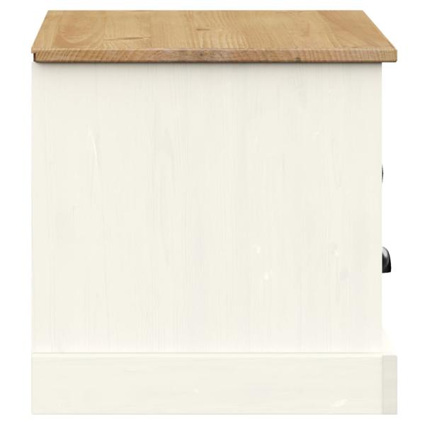 TV-Schrank VIGO Weiß 106x40x40 cm Massivholz Kiefer