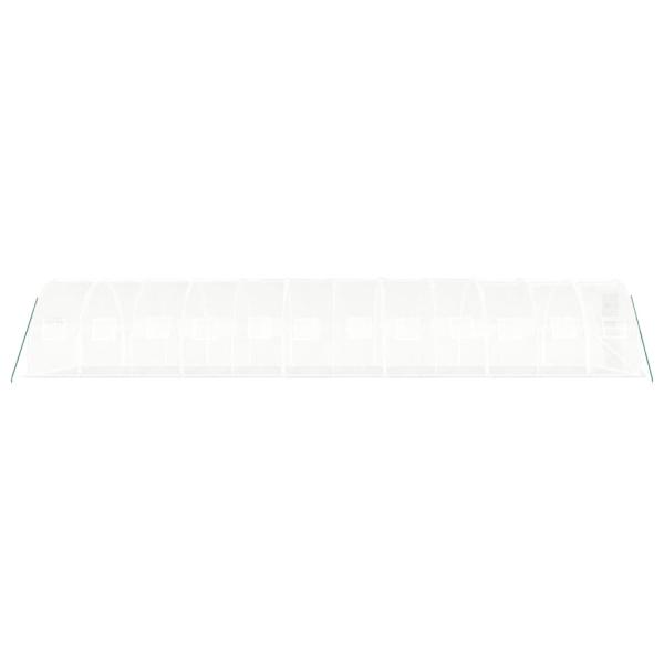 Gewächshaus mit Stahlrahmen Weiß 36 m² 12x3x2 m